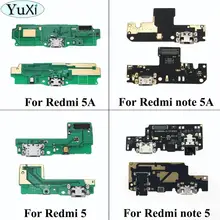 YuXi для Xiaomi Redmi Note 5 5A/Redmi 5A 5 usb зарядка док-станция Разъем Порт Разъем плата для зарядки гибкий кабель