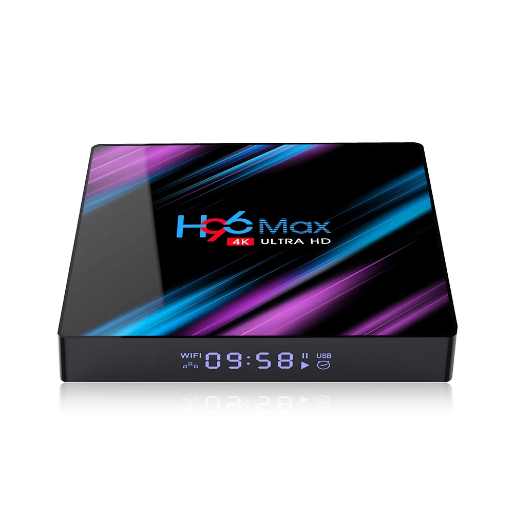 H96 MAX RK3318 Смарт ТВ коробка Android 9,0 4 Гб+ 32/64 Гб 2 Гб+ 16 ГБ, 4 K, Wi-Fi, медиа-плеер голосовой помощник Поддержка Netflix Youtube 4K