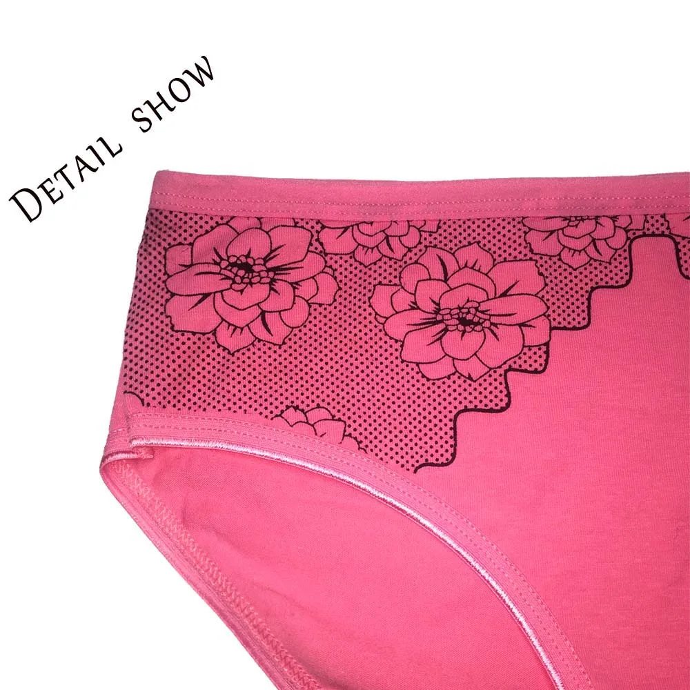 6 Pieces/Lot Cotton Panties Women Underwear Plus Size Briefs High Waist  Underpants Female Pants For