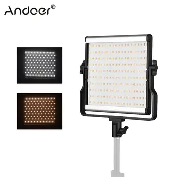 

L4500 3200K-5600K Bi-color LED Camera Video Light Adjustable Brightness Photography Lighting Fill Light + AC Power Adapter