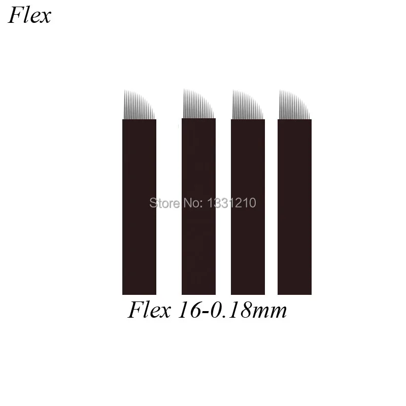 Laminas Tebori Flex Microblading 16 Flex 0,18 мм черная игла для микроблейдинга бровей игла для нанесения татуировки для 3D вышивки бровей