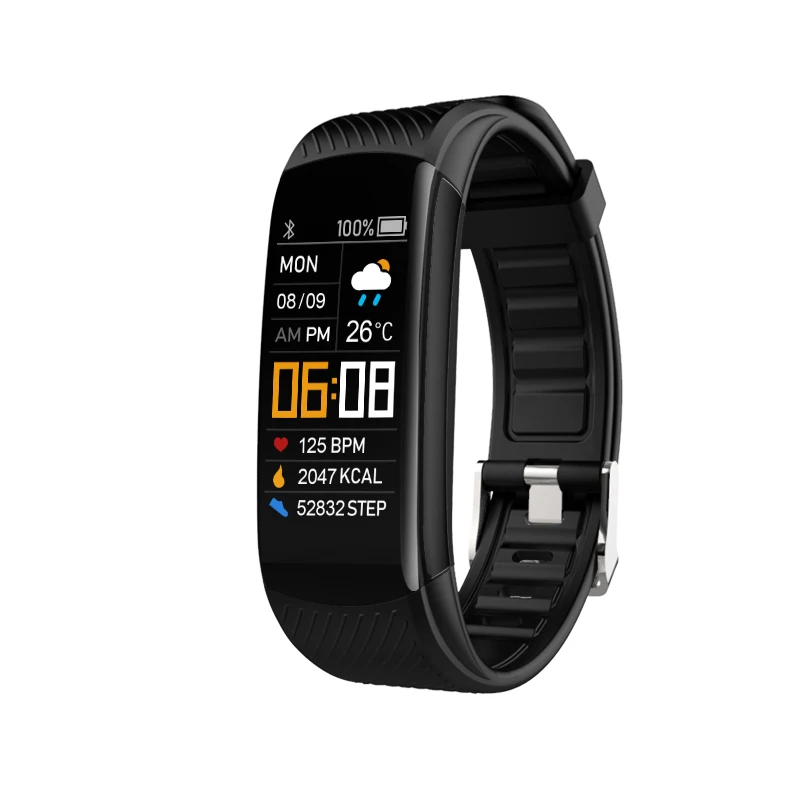 Masculina e Feminina Monitoradora de Pressão Arterial e Frequência Cardíaca à Prova Pulseira Inteligente D'água C5s Ip67 - Image 2