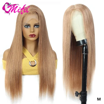 

Lace Front Human Hair Wigs Pre Plucked Straight Colored Lace Front Wigs Human Hair Indian Hair Lace Front Wigs 13x4 150% Mifil