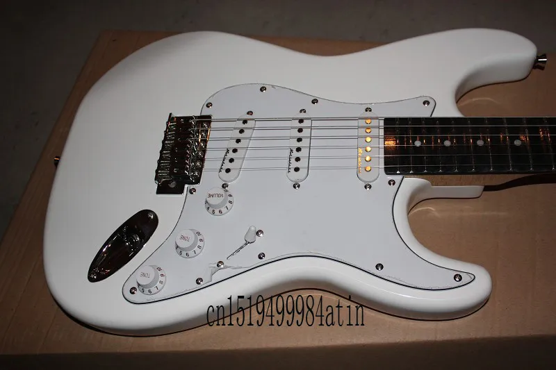 Гитара Фабрика белый Custom Shop электрогитара с эбеновым грифом@ 14