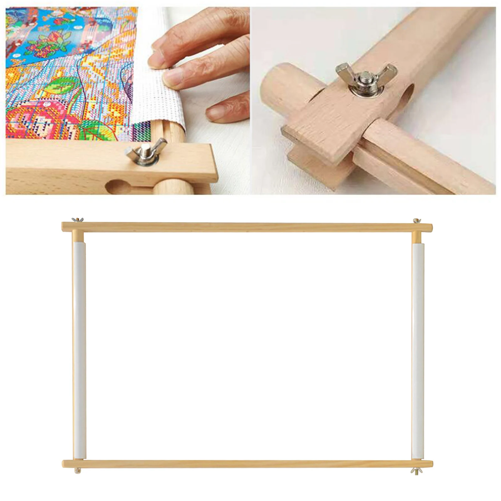 Wood Embroidery Clip Frame, Embroidery Tools Scrolls