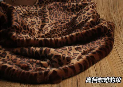 Высококачественная имитация леопардовой шерсти искусственный плюшевый мех Ткань для зимнего пальто жилет меховой воротник 160*50 см плюшевый мех tissu telas - Цвет: C