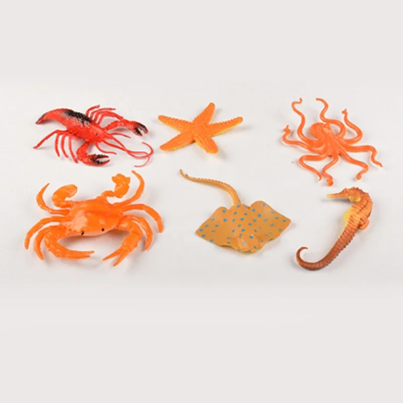 

Model Oceans Animal Model Toy Seabed Biological World Set Lobster Crab Hippocampus Biological Model