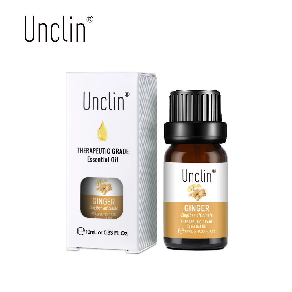 Unclin, 10 мл, набор чистых эфирных масел, имбирь, розмарин, Янг, мускатный шалфей, уход за волосами, эфирное масло, увлажнитель, ароматерапия, массаж