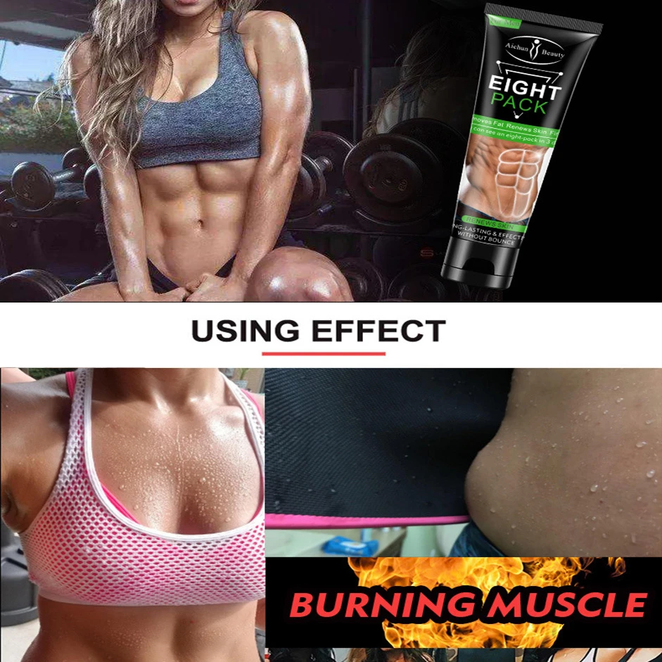 Men Stronger Muscle Eight Pack Cream 80g Fitness Belly Burning Muscle Body Fat Burning Reducing Gel Abdomen Weight Loss Products