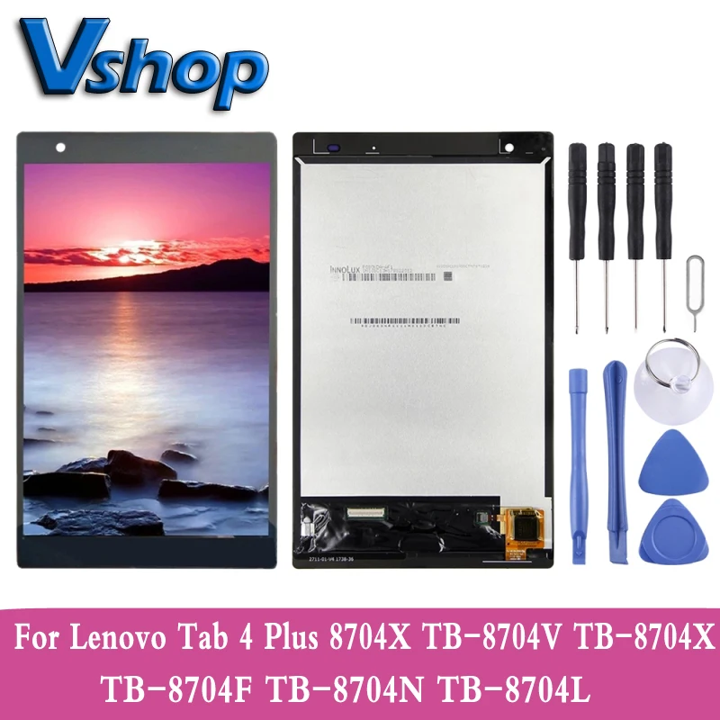 LCD Screen Digitizer Full Assembly for Lenovo Tab 4 Plus 8704X TB-8704V TB-8704X TB-8704F Tablet PC LCD Display Replacement Part