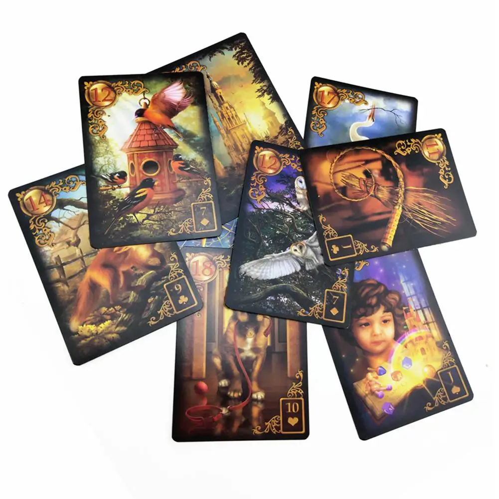 47pcs/pack Lenormand Oracle Cards Gilded Reverie Tarot Cards Deck Game Boards Expanded Edition Games Cards