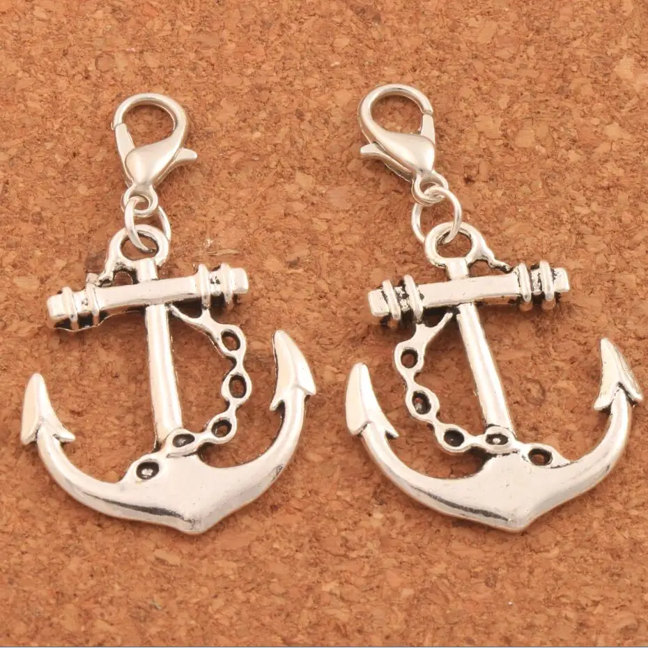 

Большой импорт морской якорь Паракорд Карабин Застежка Омар Шарм бусины 24x41 мм 50 шт. цинковый сплав ювелирные изделия DIY C003