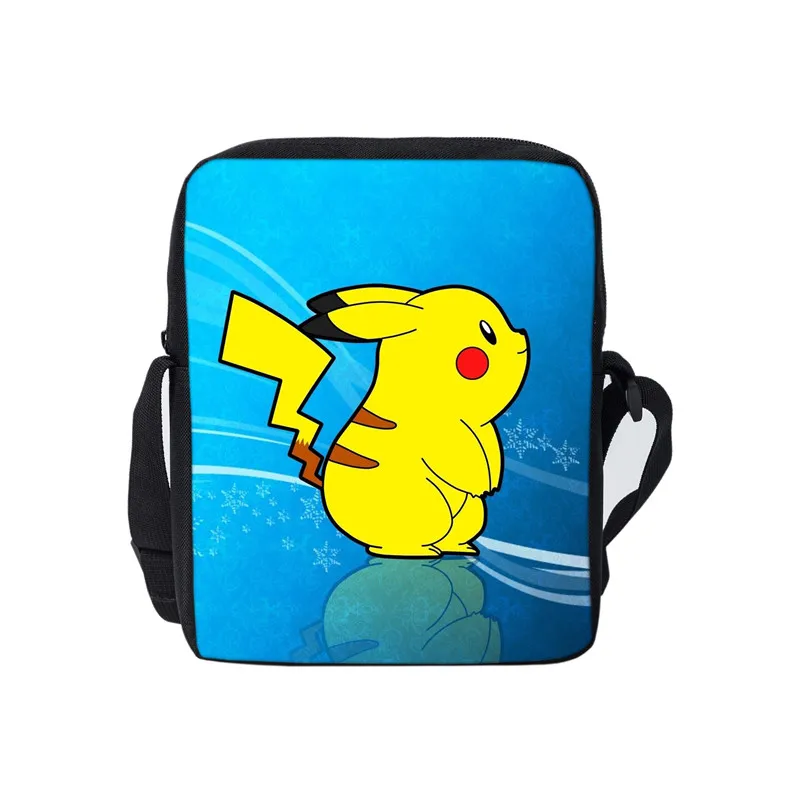 THIKIN Pokemon Detective Pikachu, детские сумки-мессенджеры для мальчиков и девочек, милая сумка через плечо с 3D принтом, школьная сумка для книг - Цвет: as picture