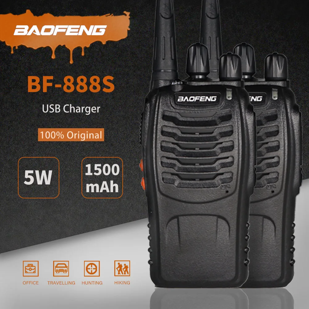 BAOFENG BF 888S рация bf портативный CB радио UHF 400 480MHz fm передатчик 5W 16CH двухстороннее BF888S