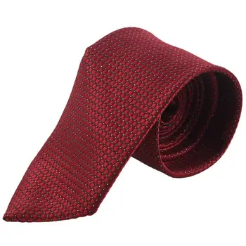 

Mens Pure Color Solid Wedding Tie Check Necktie Wine red