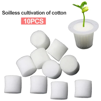 

Collar Foam White Insert Plant Hydroponics Sponge Cloning Collar Foam 10pcs Soilless Hydroponic Nursery Tools Mesh Net Pots