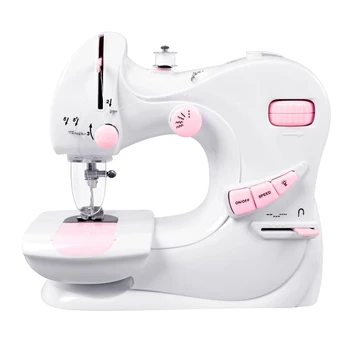 

Household Mini Electric Sewing Machine Mini Sewing Machine With Catcher Desktop Two-Needle Manual Sewing Machine Us Plug