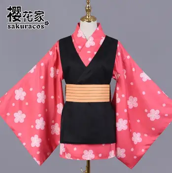 

Anime Kimetsu no Yaiba Demon Slayer Makomo Cosplay Costume Woman Kimono