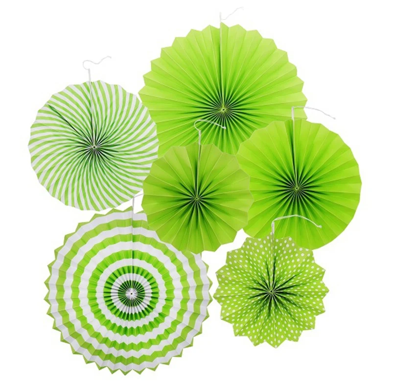

6pcs 8/12/16inch Tissue Paper Fans Pinwheels Hanging Flower Paper Crafts for Baby Showers Wedding Party Decoration