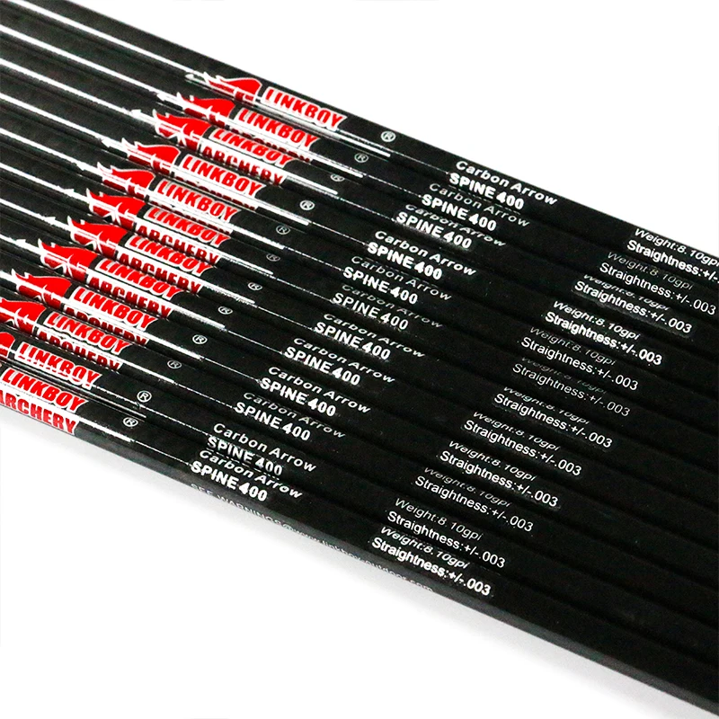 thumbnail image 2 of 6/12pcs Pure Carbon Arrow Shafts - 30 Inch, Spine 250-600, For DIY Recurve & Compound Bow Arrows 2 of 12