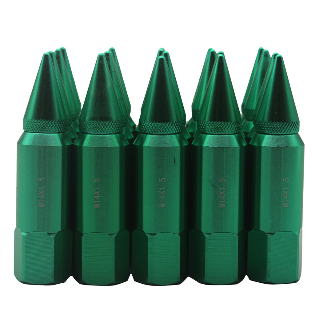 20 PIECES M14X1.25 Lug Nuts  Extended Tuner Aluminum Wheels Rims Cap