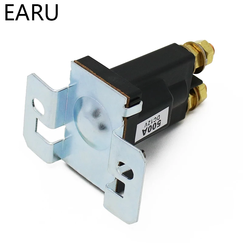 Двойное реле запуска батареи 4 Pin большой ток 500A 12V 24VDC автомобильный выключатель питания, пусковое реле, автоматический пусковой контактор сильноточный