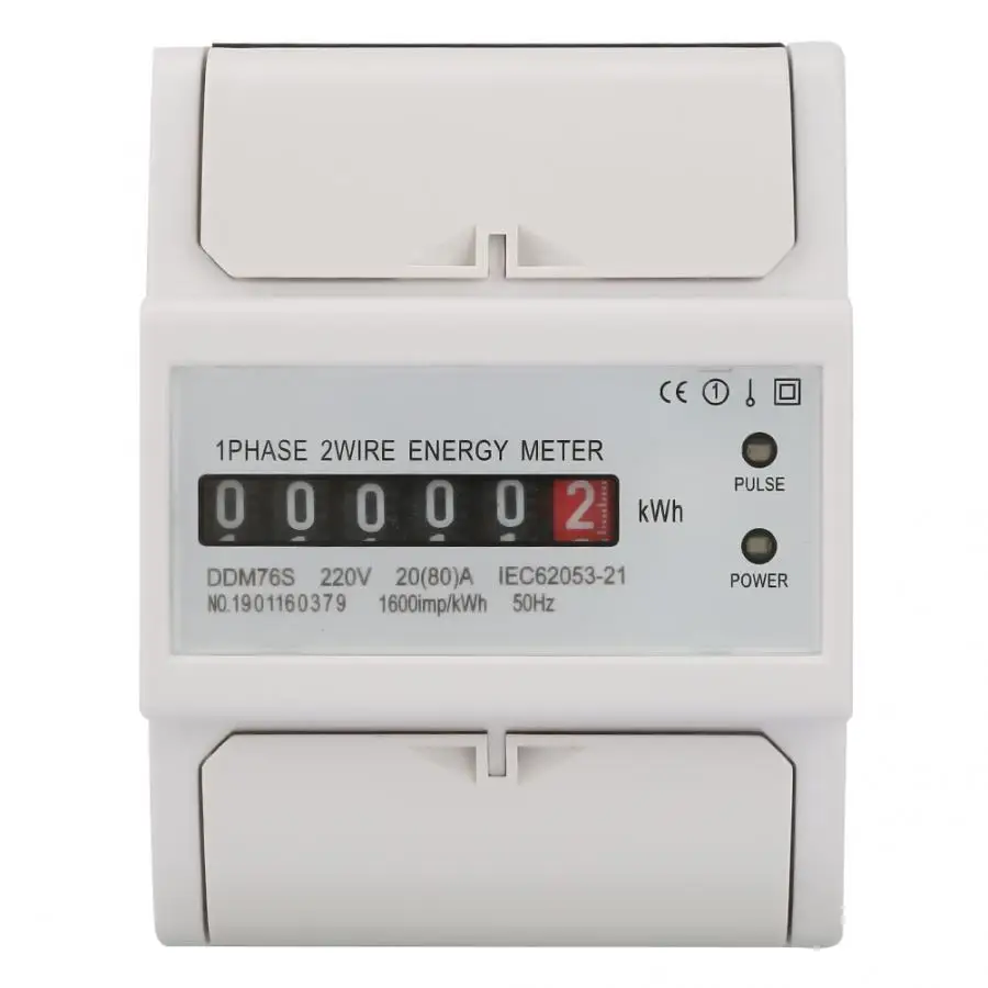 Однофазный 4P lcd din-рейку потребление электроэнергии ваттметр энергии Mete DDM76S 20-80A