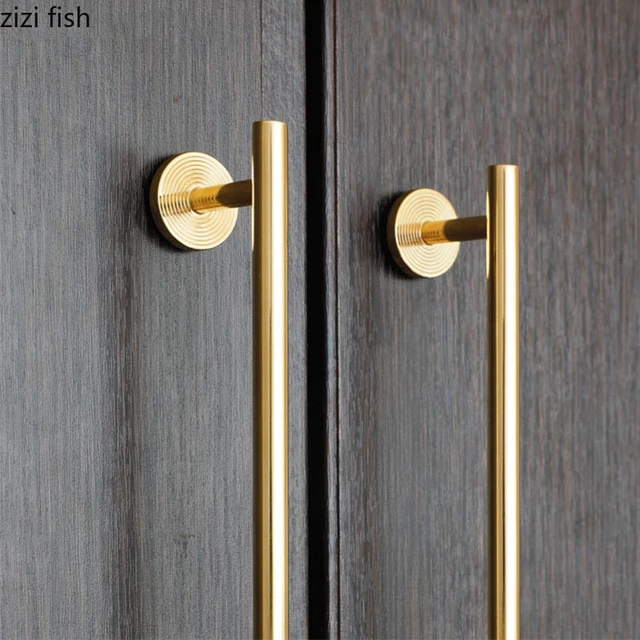 Brass Cabinet Pulls Golden Metal Door Knob Handles For Furniture