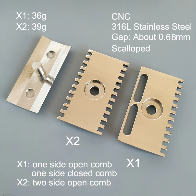 Dscosmetic X1 Stainless steel open comb double edge safety razor head 2