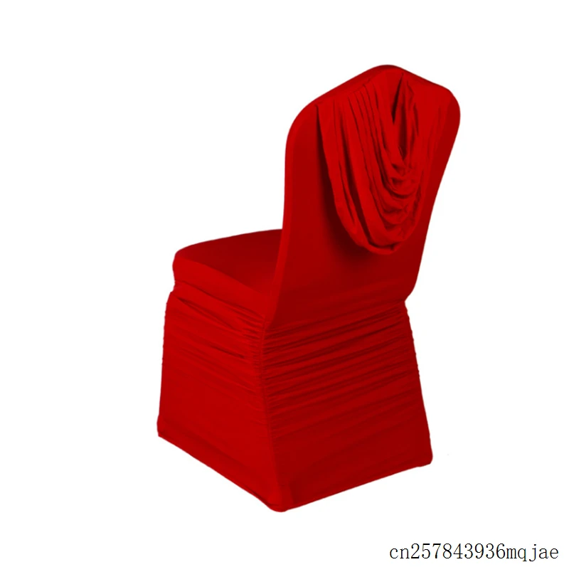 20 шт. свадебные чехлы для стульев стрейч Ruched Seat домашний текстиль полиэстер спандекс чехлы на стулья для свадьбы Банкет Ресторан Декор
