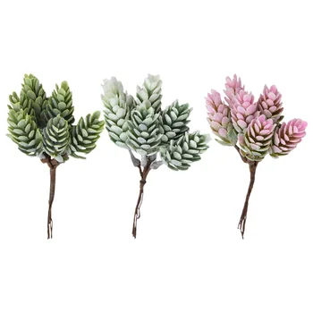 

3Pcs Artificial Pineapple Grass Sticks Greenery Stems Wedding Christmas Ornament