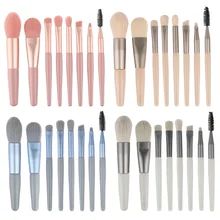 

Travel Portable 8 Pcs Soft Make Up Brush Set Foundation Eye Shadow Lip Concealer Blush Makeup Brushes
