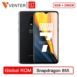 В наличии глобальная ПЗУ Oneplus 7 8 ГБ ОЗУ 256 Гб ПЗУ Смартфон Snapdragon 855 6,41 дюймов AMOLED экран разблокировка 48MP камера OIS UFS 3,0