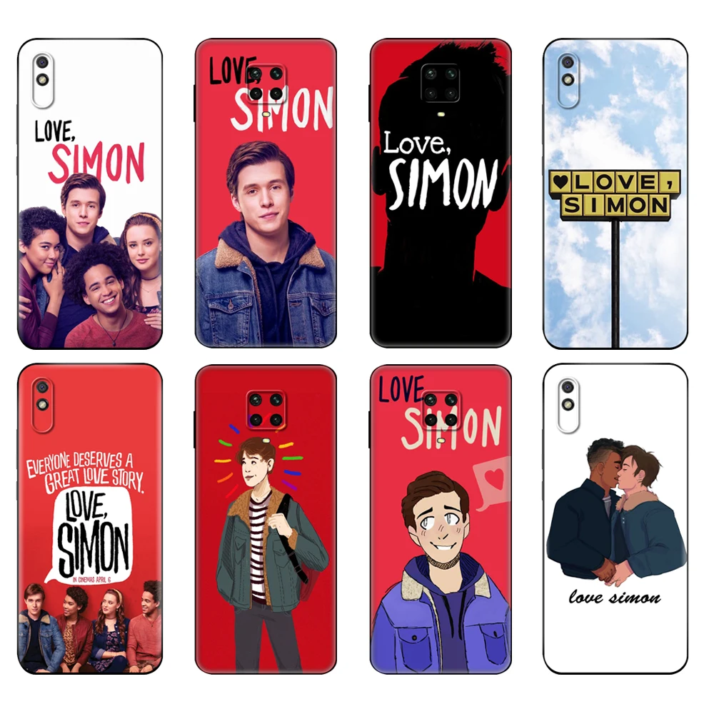Черный чехол из ТПУ для Xiaomi Redmi 7A 8 8A 9 9A 9C Note 8T Pro T 9S с надписью Love Simon | Мобильные