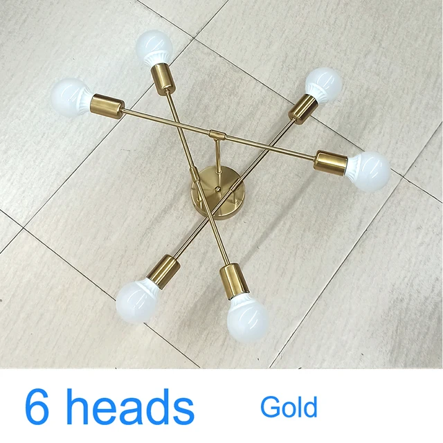 Modren Creative Ceiling Lamp Simple Nordic Pendant Lights American Country Minimalist Bedroom Lights Loft Branch Chandelier Orange