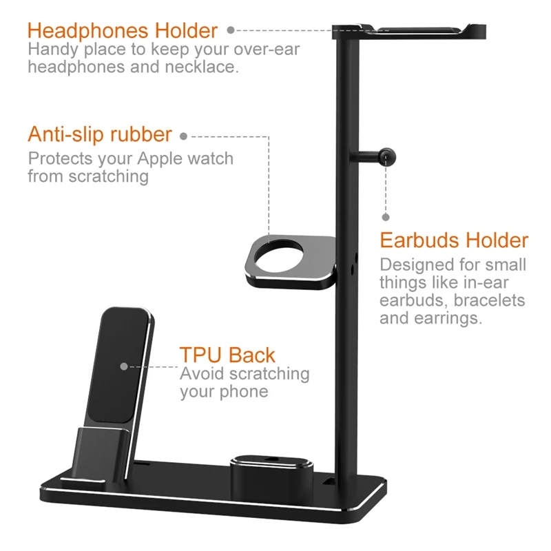 Headphone Stand with USB Charger Desktop Gaming Headset Holder Hanger with USB Charging Station Suitable for Gaming DJ Wireles