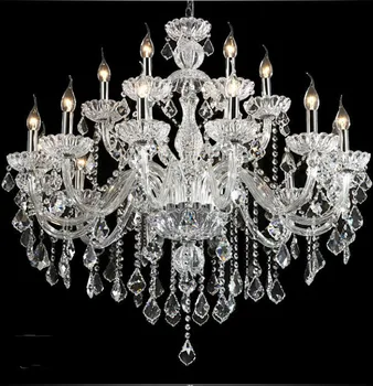 

Free Shipping Large Crystal Chandelier 18 Arms Luxury Crystal Light Fashion Chandelier Modern Large Chandeliers Flush Mount E14