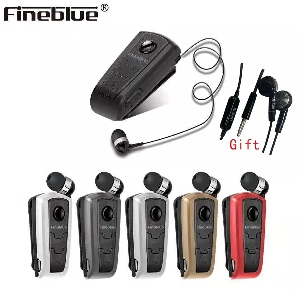 Fineblue F910 bluetooth-гарнитура с зажимом,, высококлассные наушники без рук с выдвижным шнуром, виброзвонок
