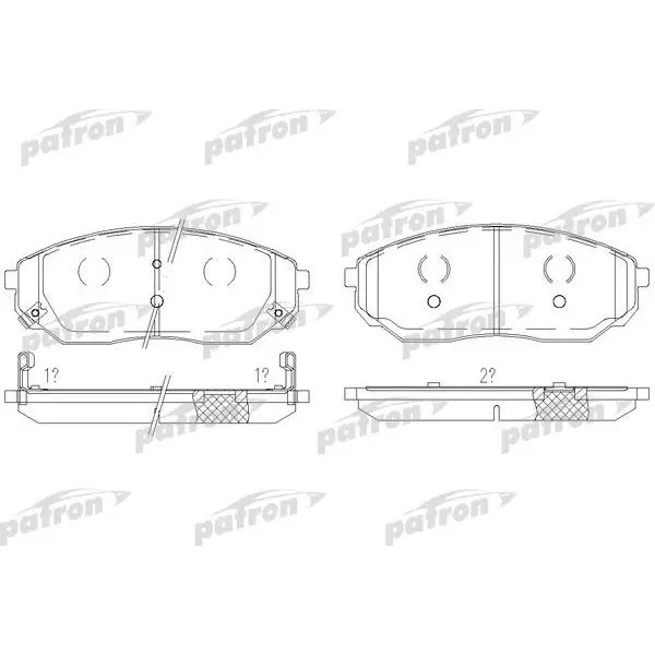 Колодки тормозные дисковые передн KIA: SORENTO 02 PATRON PBP1735