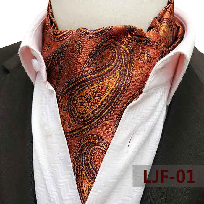 1 Piece Necktie Элегантный мужской галстук из полиэстера и шелка с цветочным узором, британский жаккардовый переплетенный галстук жениха на шее, деловой Свадебный галстук - Цвет: 1 Piece Necktie