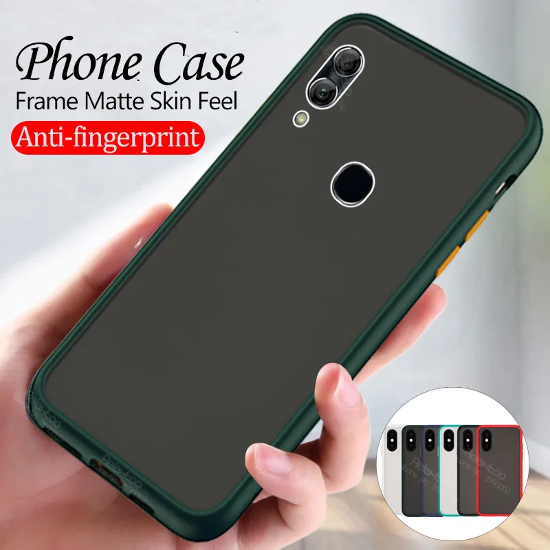 Матовый чехол с рамкой для honor 10 lite 10i 8s 8x 8a 20 pro 20s телефона huawei p30 p20 light p smart Z y9s y9 y6 y5