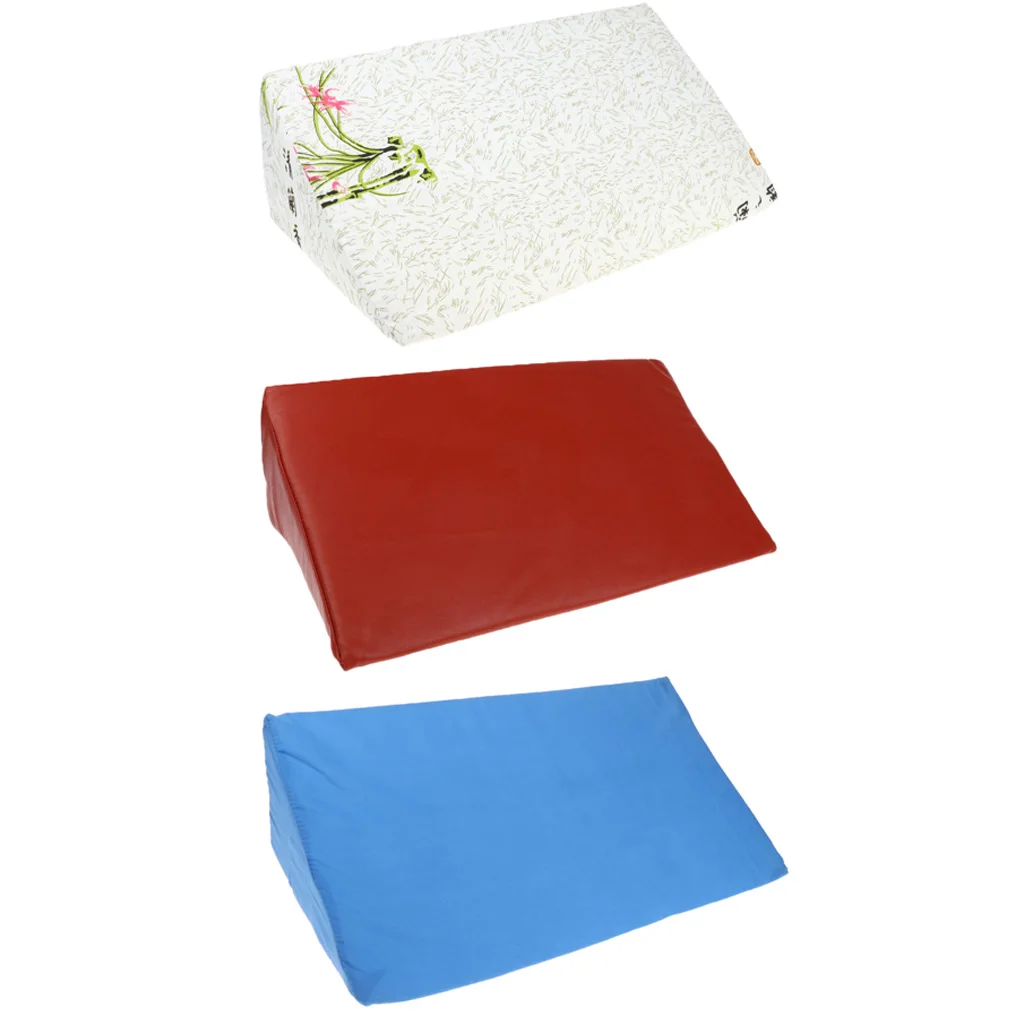 3Pcs Bed Wedges Acid Reflux Pillow Leg Elevation Pillow Back Lumbar Support Cushion with Removable Cover for Long Sleepers