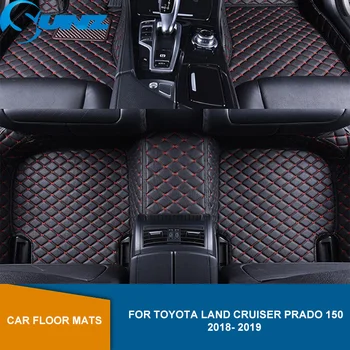 

Car floor mats For Toyota Land Cruiser Prado 150 2018 2019 Custom auto foot Pads automobile carpet cover Waterproof Carpets SUNZ