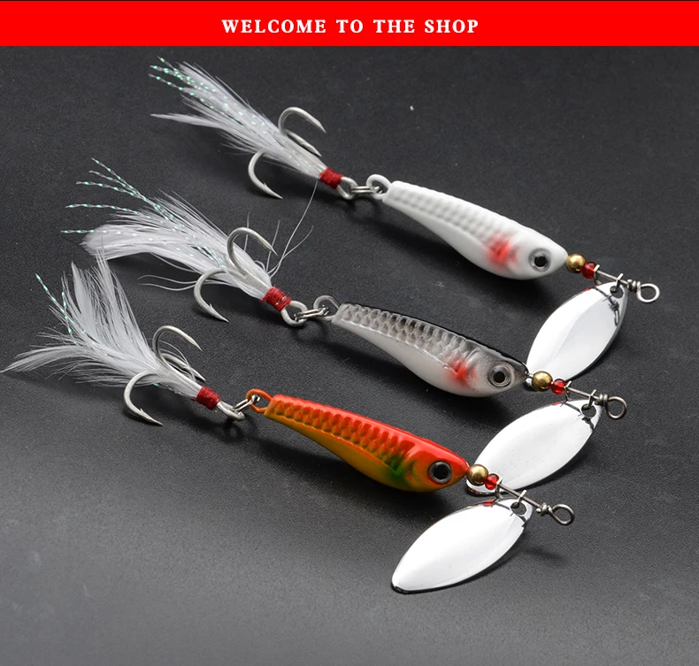 Lure Rotating Blades Lead Fish Sequin Rotating Lure Iron Plate Snakehead Rod Topmouth Culter Bass Lure Iron Plate