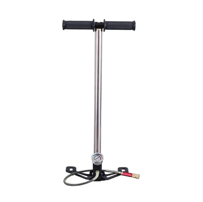 300bar 30mpa 4500psi 3 этап PCP мини воздушный насос с ручным приводом для Авто/мотоцикл/велосипед надувной, мини высокое Давление компрессор - Цвет: stainless steel