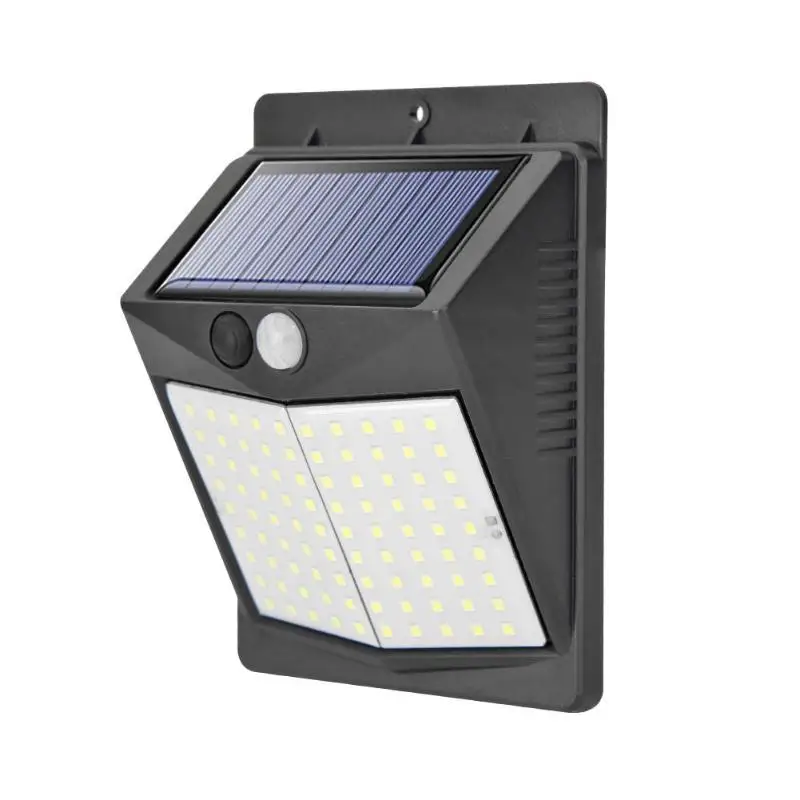 122LED Солнечная энергия PIR датчик движения настенный светильник уличный садовый светильник - Испускаемый цвет: 90LED