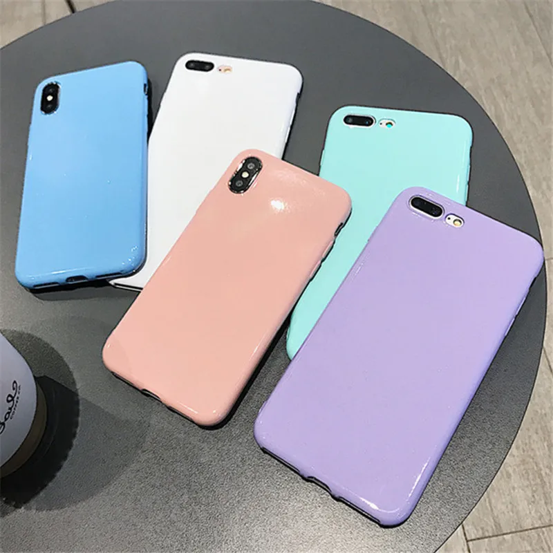 Блестящие яркие чехлы для iPhone X XR XS Max 8 7 6 6S Plus из мягкого ТПУ для samsung Galaxy S10 S10e S9 S8 Plus S7 S6 Edge