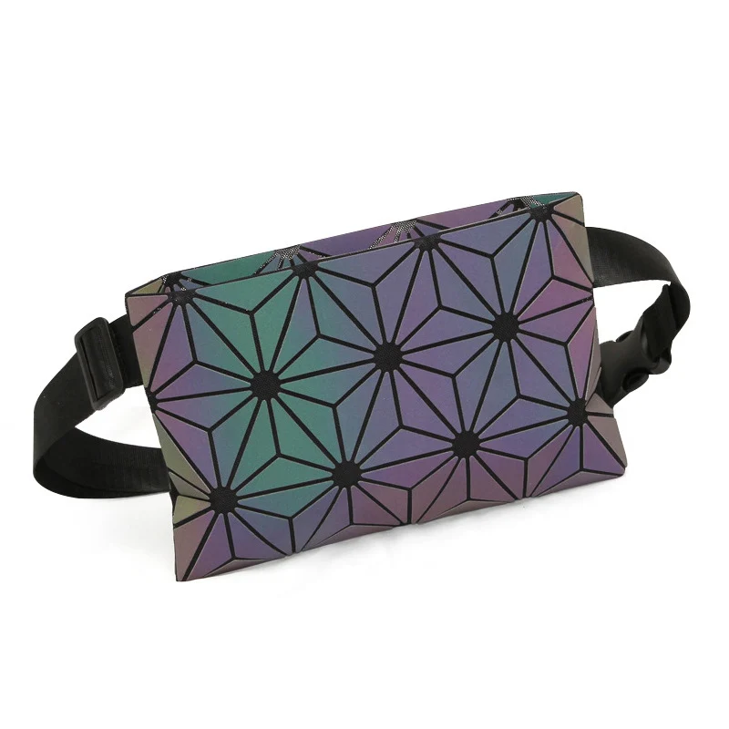 Новая поясная сумка, Женская поясная сумка, Женская Геометрическая светящаяся нагрудная сумка, унисекс, поясная сумка, поясные кошельки, сумочка - Цвет: Luminous B