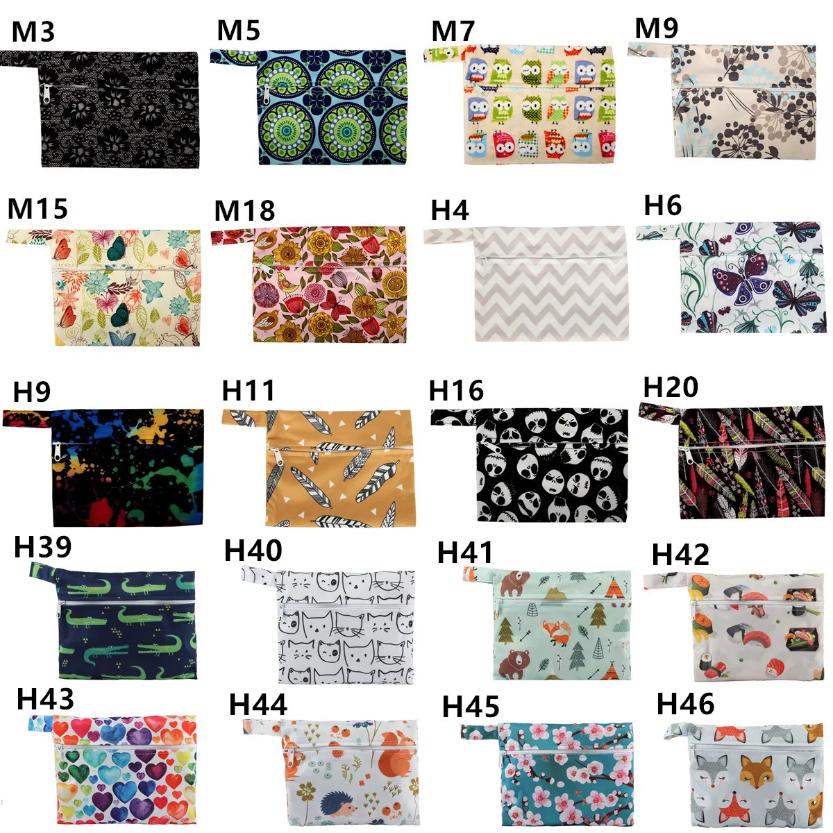 1 Small Mini Wet Bag Reusable for Mama Cloth Sanitary Menstrual Pad Tampon Bib Zippered wet wipes bag