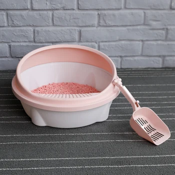 

Pet Toilet Bedpan Anti Splash Cats Litter Box Cat Dog Tray With Scoop Kitten Dog Clean Toilet Home Plastic Sand Box Supplies